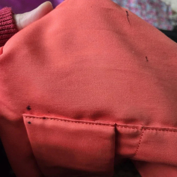 Coach Signature Silver Khaki Hot Orange Purse Jacquard Fabric Leather #056 - Picture 5 of 5